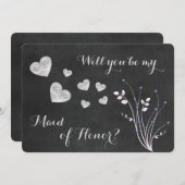 Einladung zur Trauzeugin von Tafelblättern (Vorne/Hinten)