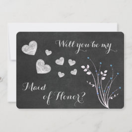 Einladung zur Trauzeugin von Tafelblättern