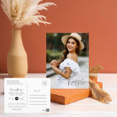 Einladung zur Trendy Foto Graduation Party Postkarte