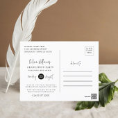 Einladung zur Trendy Foto Graduation Party Postkarte