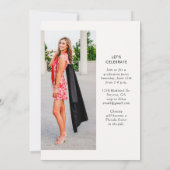 Einladung zur Trendy Graduation Party (Rückseite)