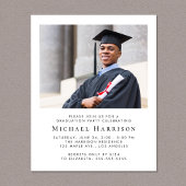 Einladung zur Trendy Text Foto Graduation Party