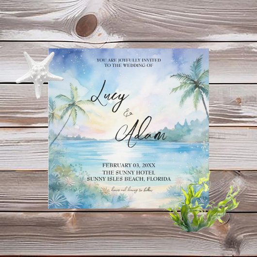 Einladung zur Tropical Bliss Wedding