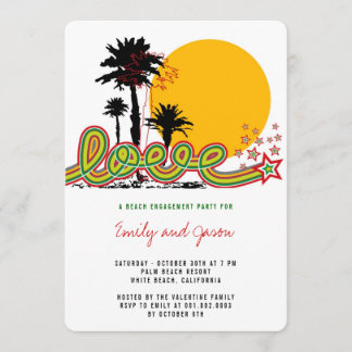 Einladung zur "Tropical Liebe Palm Tree Engagement