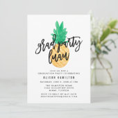 Einladung zur Tropical Luau Graduation Party (Stehend Vorderseite)