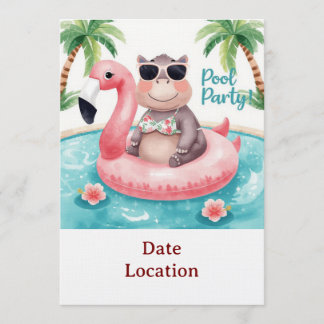 Einladung zur Tropical Pool Party – Süße Wasserfar