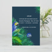 Einladung zur Tropical Summer Glow Graduation Part (Stehend Vorderseite)