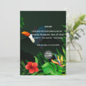 Einladung zur Tropical Summer Glow Graduation Part (Stehend Vorderseite)