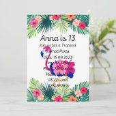 Einladung zur tropischen Geburtstagspartei (Stehend Vorderseite)