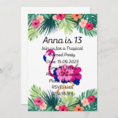 Einladung zur tropischen Geburtstagspartei (Vorne/Hinten)