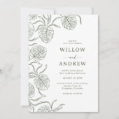 Einladung zur tropischen Hochzeit (Vorderseite)