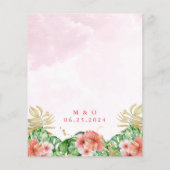 Einladung zur tropischen Hochzeit Flyer (Hinten)