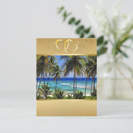 Einladung zur tropischen Hochzeit in Urlaubsort5 (Stehend Vorderseite)