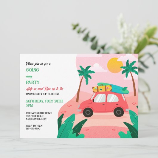 Einladung zur tropischen Uni (Stehend Vorderseite)