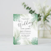 Einladung zur tropischen Wasserfarbenhochzeit (Stehend Vorderseite)