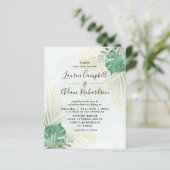 Einladung zur tropischen Wasserfarbenhochzeit (Stehend Vorderseite)