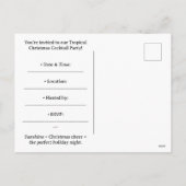 Einladung zur tropischen Weihnachts-Cocktailparty (Rückseite)