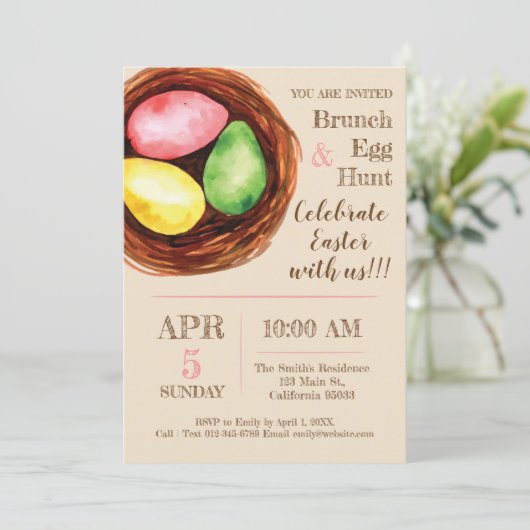 Einladung zur Uferschau und Ei-Jagd. (Stehend Vorderseite)