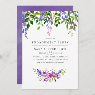 Einladung zur ultravioletten floralen Engagement-P
