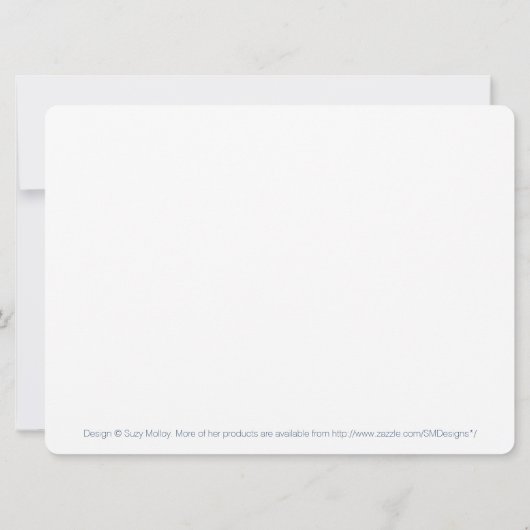 Einladung zur Unicorn Blank Card Mitternacht (Rückseite)