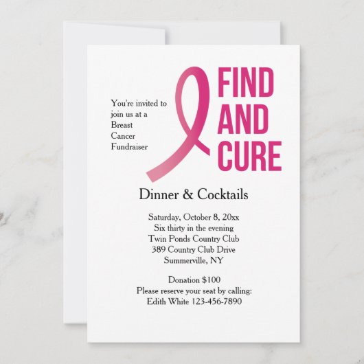 Einladung zur Untersuchung und Heilung von Brustkr (Vorderseite)