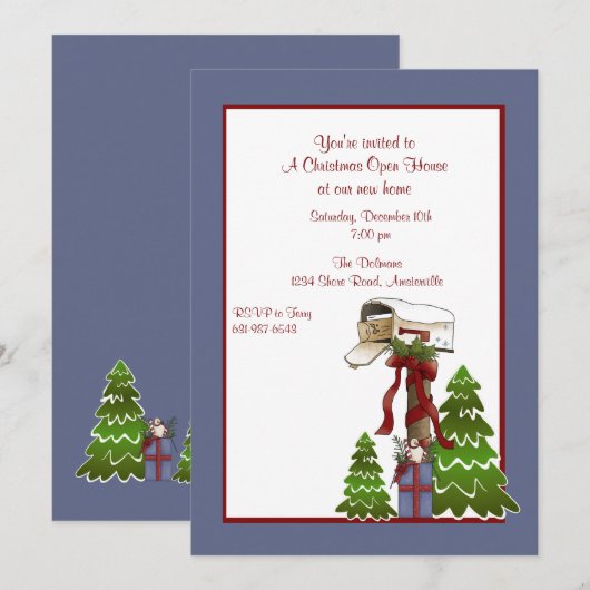 Einladung zur Urlaubspost (Vorne/Hinten)