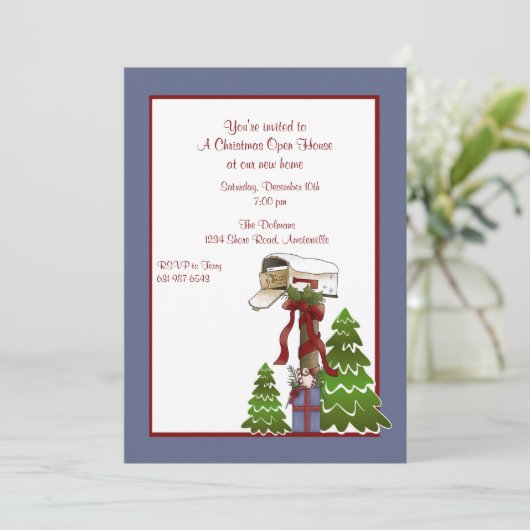 Einladung zur Urlaubspost (Stehend Vorderseite)