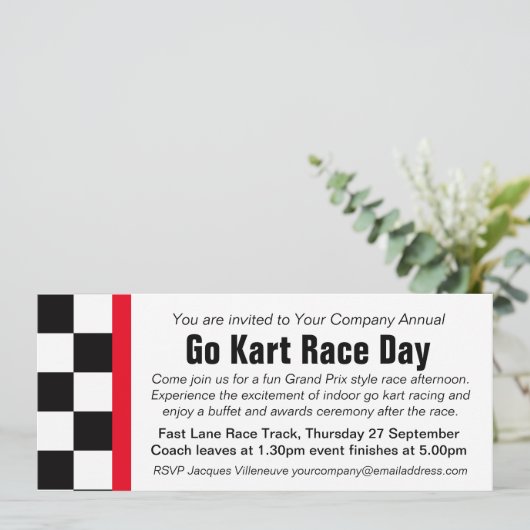 Einladung zur Veranstaltung einer Firmengruppe am  (Stehend Vorderseite)