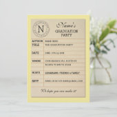 Einladung zur Veranstaltung "Library Card Graduati (Stehend Vorderseite)