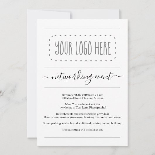 Einladung zur Veranstaltung von Geschäftspartnersc (Vorderseite)