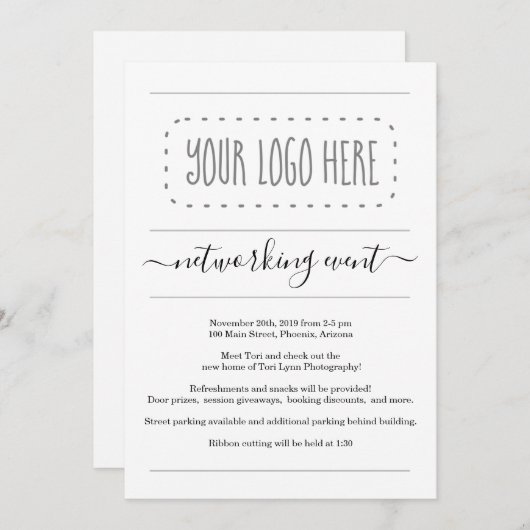 Einladung zur Veranstaltung von Geschäftspartnersc (Vorne/Hinten)