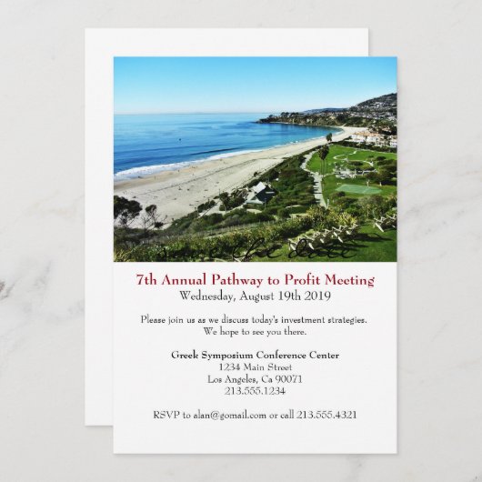 Einladung zur Veranstaltung von Geschäftstagungen (Vorne/Hinten)