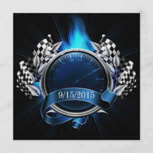 Einladung zur Veranstaltung von Rennwagen