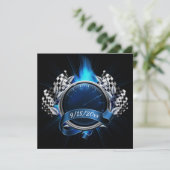 Einladung zur Veranstaltung von Rennwagen (Stehend Vorderseite)