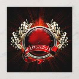 Einladung zur Veranstaltung von Rennwagen