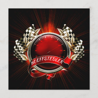 Einladung zur Veranstaltung von Rennwagen