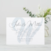 Einladung zur verheirateten Monogram-Messe (Stehend Vorderseite)