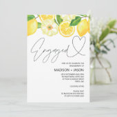 Einladung zur Verlobten Sommerlemon-Engagement-Par (Stehend Vorderseite)