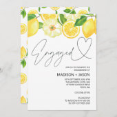Einladung zur Verlobten Sommerlemon-Engagement-Par (Vorne/Hinten)