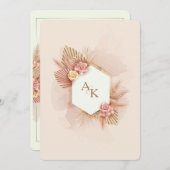 Einladung zur Verlobung Eleganter Initials (Vorne/Hinten)