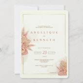 Einladung zur Verlobung Eleganter Initials (Rückseite)