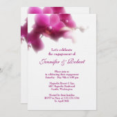 Einladung zur Verlobung Rosa Orchid (Vorne/Hinten)