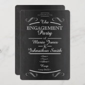 Einladung zur Verlobung von Kartontypografie (Vorne/Hinten)