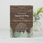 Einladung zur Verlobung Winterwaldsaison (Stehend Vorderseite)