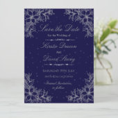 Einladung zur Verzierten Blumenhochzeit (Stehend Vorderseite)