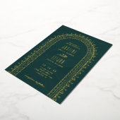 Einladung zur Verzierten Bogenhochzeit - Aquamarin (Gedreht)