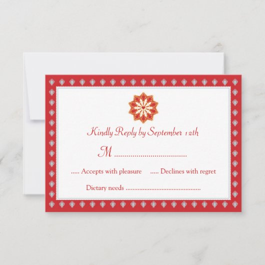 Einladung zur verzierten Hochzeitskarte (Vorderseite)