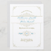 Einladung zur viktorianischen Vintage Hochzeit (Vorne/Hinten)