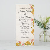 Einladung zur viktorianischen Wiesengelben Hochzei (Stehend Vorderseite)