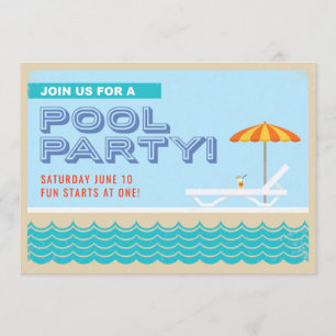 Einladung zur Vintage-Poolparty
